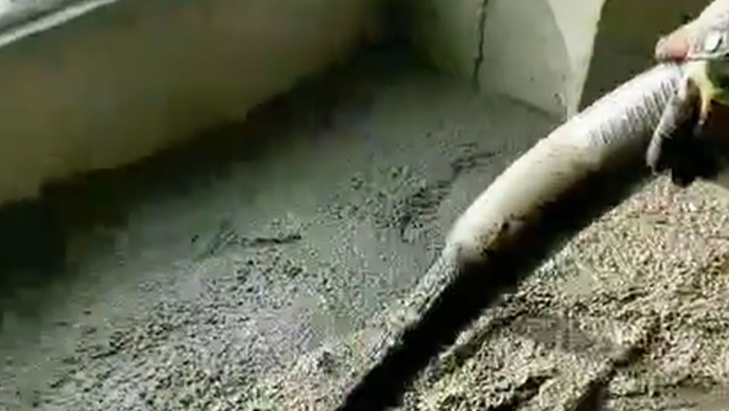 陜西地區(qū)34層地暖回填施工，40泵出料效果反饋