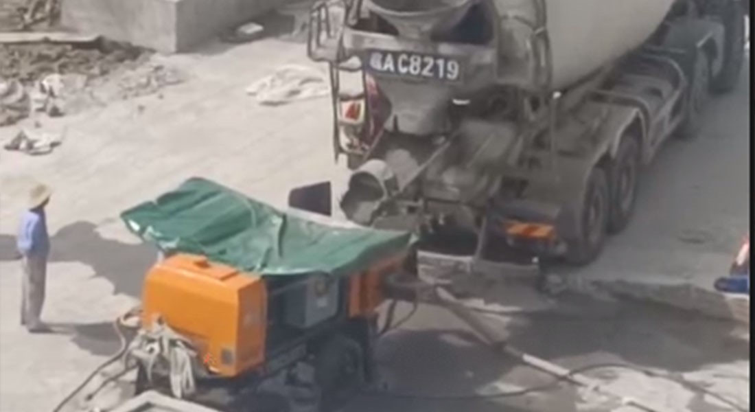 新工地，新設(shè)備，安徽地區(qū)科瑪森40泵接泵順利施工泵送